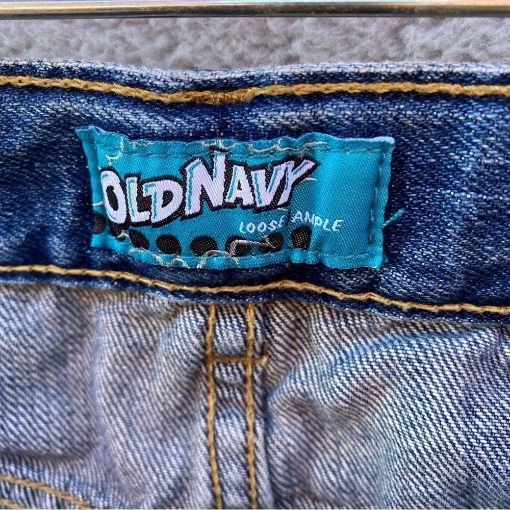 Old Navy Kids Loose Ample Lennon Wide Leg Adjustable Jeans Sz 14